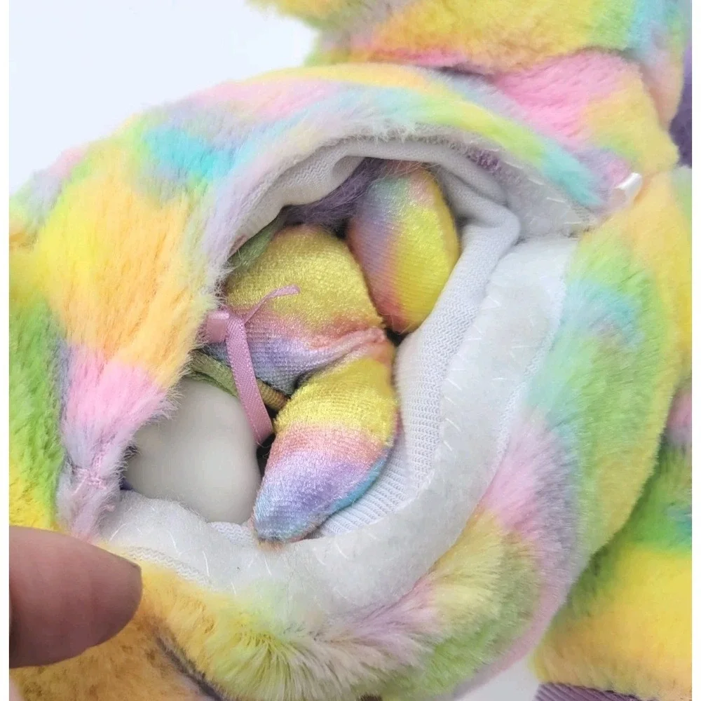 Unicorn Surprise Stuffed Animal Plush Rainbow Unicorn 1 Baby Secret Pocket 10.5